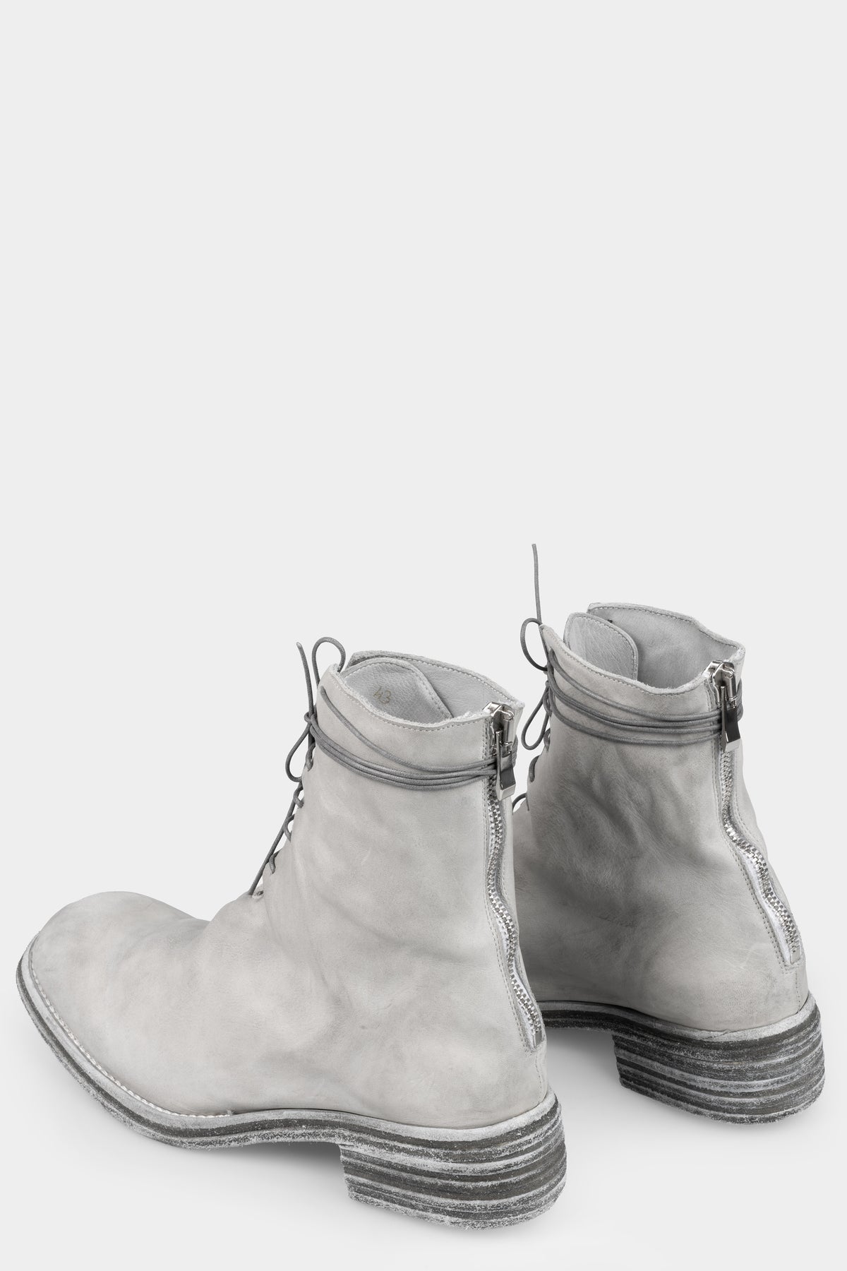 Incarnation | Laced leather boots, Dirty grey 11V-71137 L2