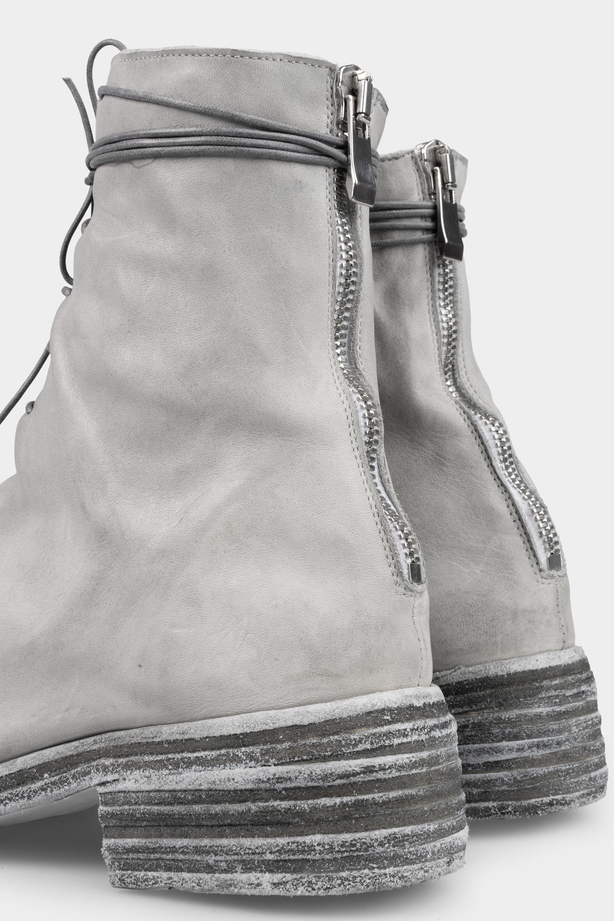 Incarnation | Laced leather boots, Dirty grey 11V-71137 L2
