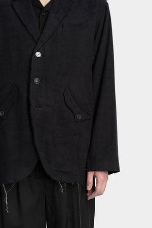 Professor. E | "Forgotten materials" Frayed structured cotton blazer 25FW-PE-FM-19