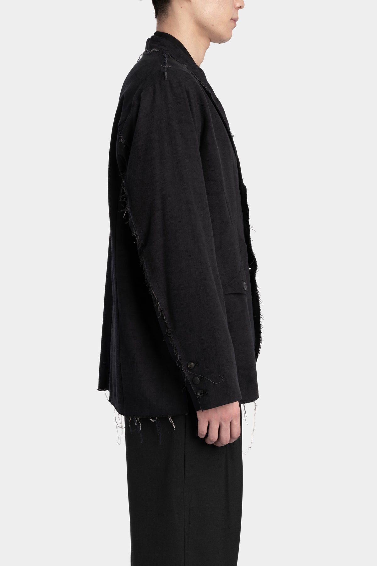 Professor. E | "Forgotten materials" Frayed structured cotton blazer 25FW-PE-FM-19