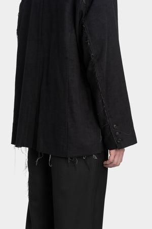Professor. E | "Forgotten materials" Frayed structured cotton blazer 25FW-PE-FM-19