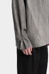 Professor E. | Timeworn silk blend shirt, Natural dyed grey 25FW-PE-FM-13