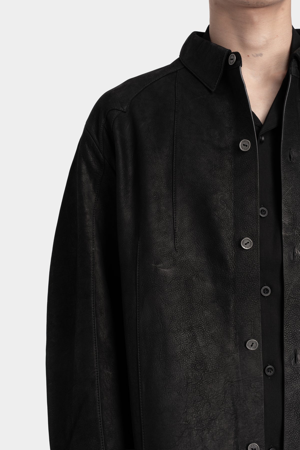 Professor. E | " Forgotten materials" Leather shirt 25FW-PE-FM-14