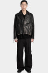Professor. E | "Forgotten materials" Leather biker jacket 25FW-PE-FM-22 - IT