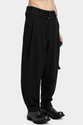 JOE CHIA | AW24 - Asymmetrical skirt overlay worsted wool pants