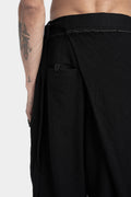 JOE CHIA | AW24 - Asymmetrical skirt overlay worsted wool pants