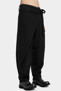 JOE CHIA | AW24 - Asymmetrical skirt overlay worsted wool pants