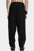 JOE CHIA | AW24 - Asymmetrical skirt overlay worsted wool pants