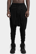 Drawstrings cotton joggers, Black