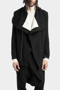 Marc Point | Asymmetric zip up wool blend jacket