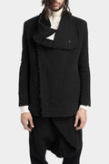 Marc Point | Asymmetric zip up wool blend jacket