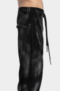 MD75 | AW24 - Drop crotch knit pants, Black spray