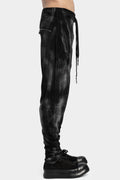 MD75 | AW24 - Drop crotch knit pants, Black spray