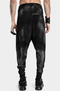 MD75 | AW24 - Drop crotch knit pants, Black spray