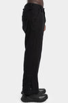 Blackmerle | AW25 - Wool blend Split trousers, Black 252-B02-007