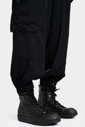 Rayon twill cuffed cargo pants