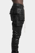 Creatch cargo denim pants, Overdyed foil