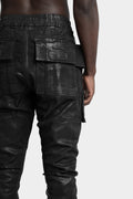 Creatch cargo denim pants, Overdyed foil