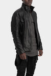 D.Hygen | AW25 - Hooded leather jacket, ST105-0225A