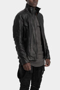 D.Hygen | AW25 - Hooded leather jacket, ST105-0225A