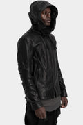 D.Hygen | AW25 - Hooded leather jacket, ST105-0225A