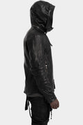 D.Hygen | AW25 - Hooded leather jacket, ST105-0225A