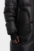 Hooded down parkas