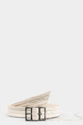 Silver buckle leather belt, Off-white