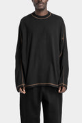 JOE CHIA | AW24 - Long sleeve overlock crewneck T-Shirt