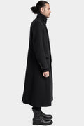 Masnada | AW24 - Asymmetrical buttoned high neck wool coat