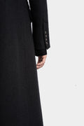 Masnada | AW24 - Asymmetrical buttoned high neck wool coat