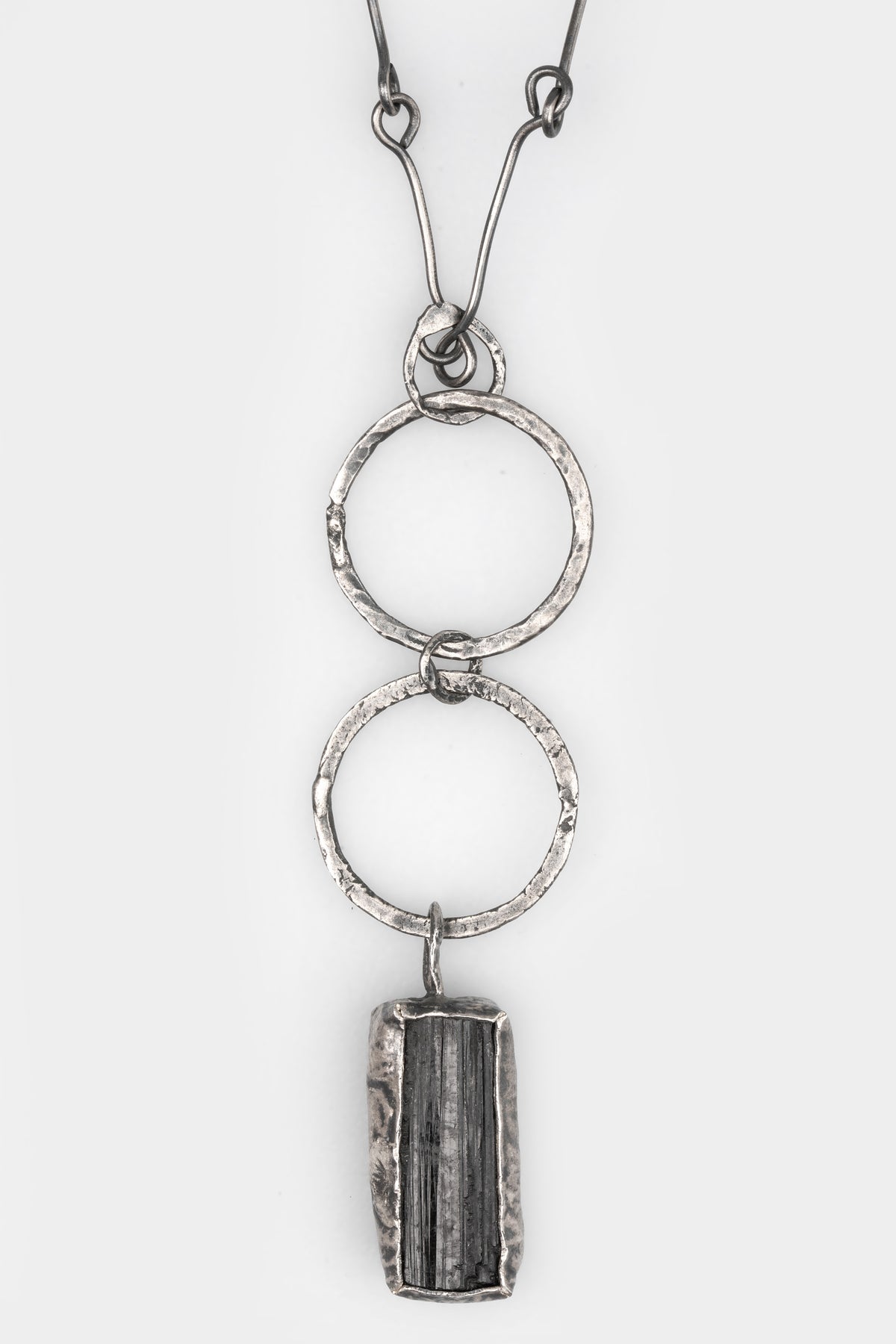 Silver Necklace with Tourmaline pendant