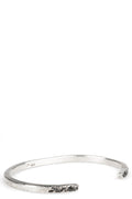 Enri Mars | Tension silver cuff w black diamonds