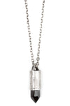 Enri Mars | Vespro silver necklace featuring a large black quartz