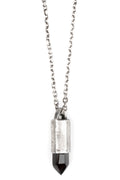 Enri Mars | Vespro silver necklace featuring a large black quartz