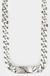 Enri Mars | Silver chain necklace w. black diamonds