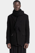 Forme D'Expression | AW25 - Argo large wool knit scarf, Black