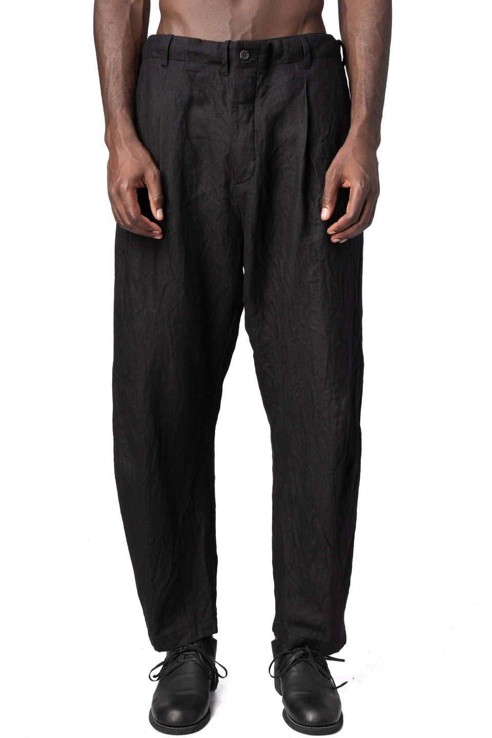 Baggy casual wool linen pants
