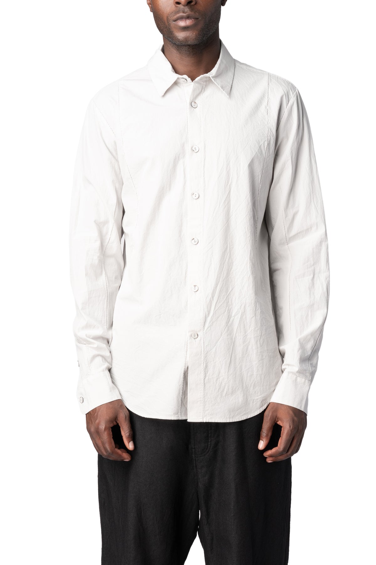Forme D'Expression | AW26 - Slim sutured cotton shirt, Water US038