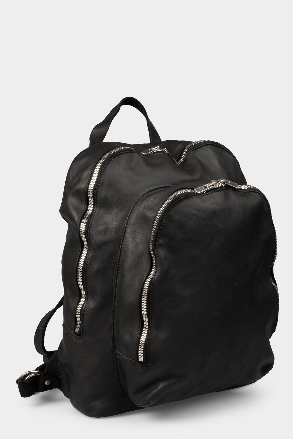 Double compartment leather backpack | DBP06