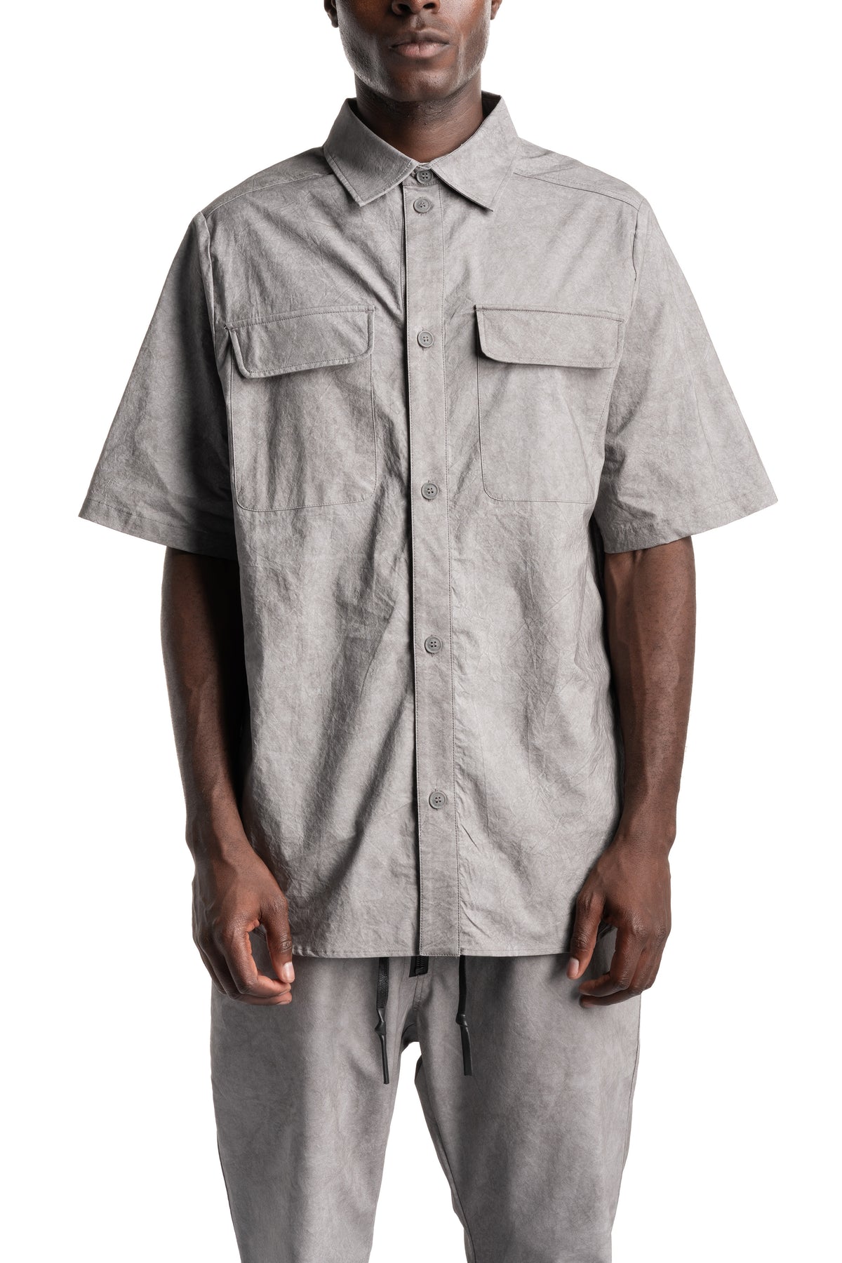Gall | SS26 - Cargo Drifter Short Sleeve Shirt, Light Grey 07