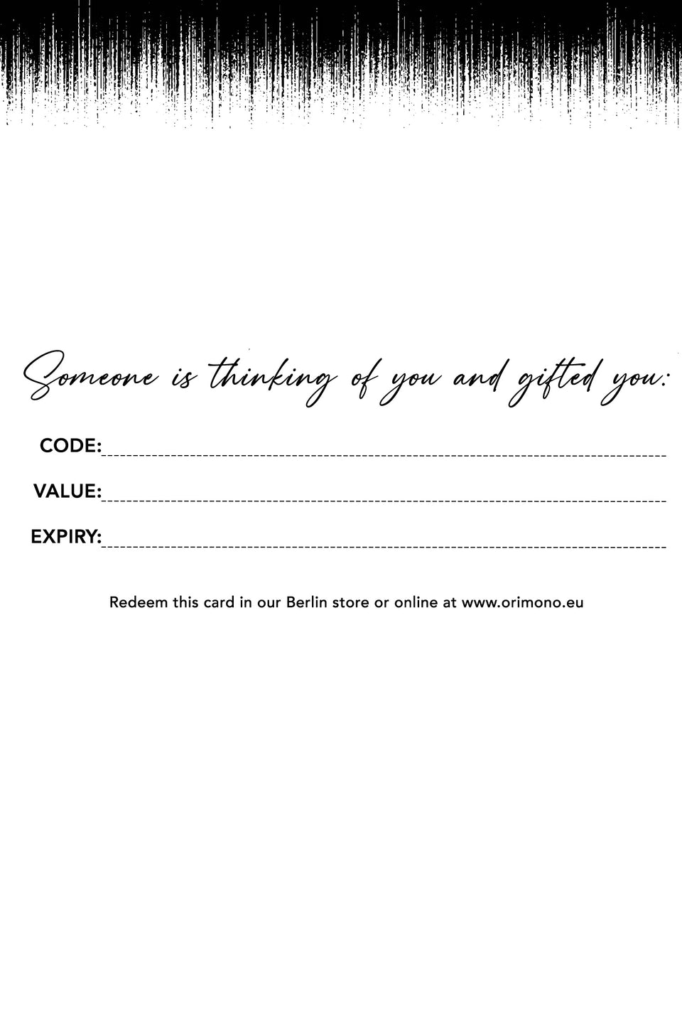 ORIMONO Gift Card EU