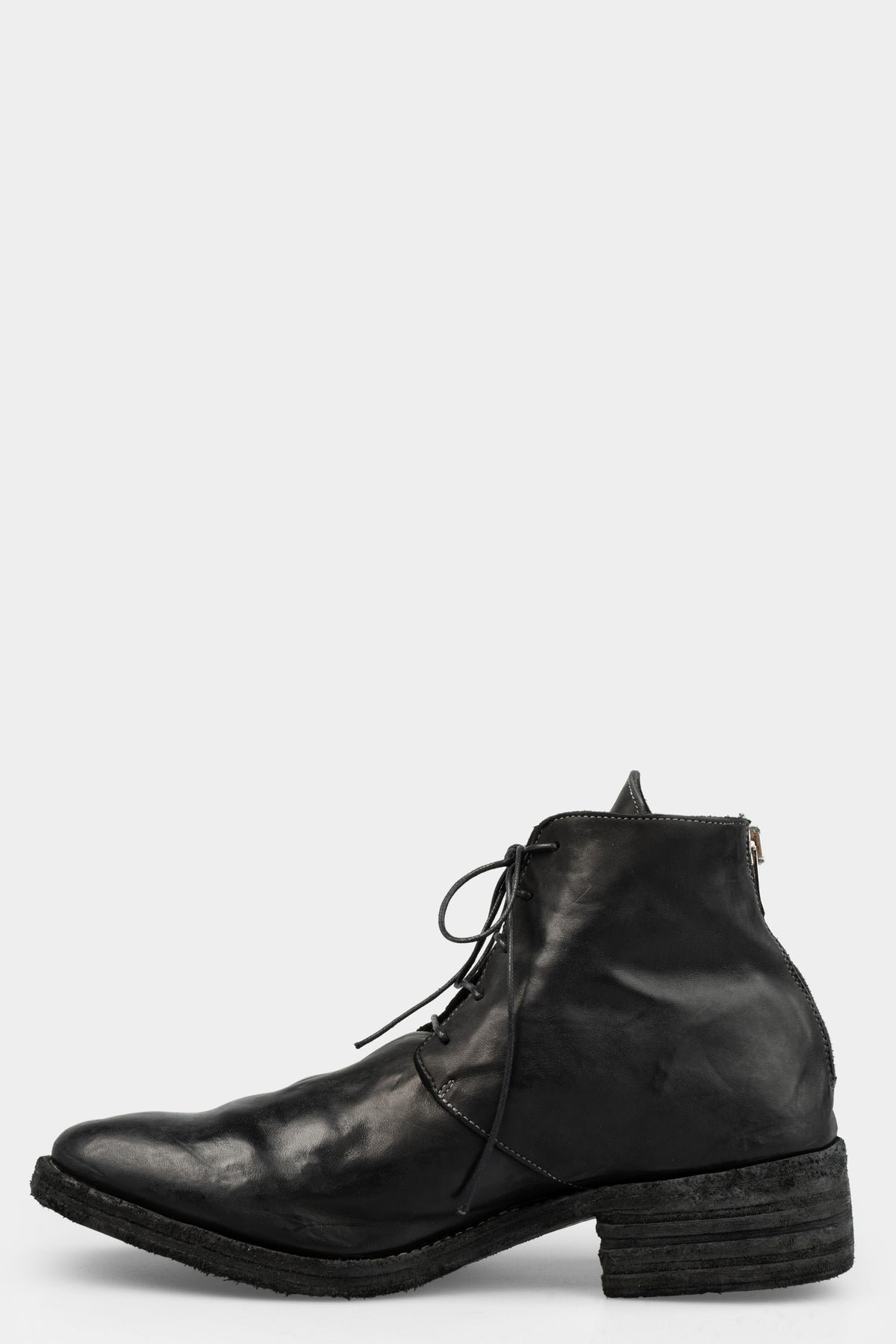 Incarnation Low top laced leather boots w back zip