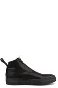Incarnation | Low front zip leather sneakers, 11V-71167