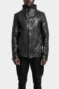 Incarnation | High neck hidden zip leather jacket