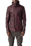 Incarnation | AW26 - Horse leather high collar blouson, Burgundy 11-41497S