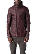 Incarnation | AW26 - Horse leather high collar blouson, Burgundy 11-41497S