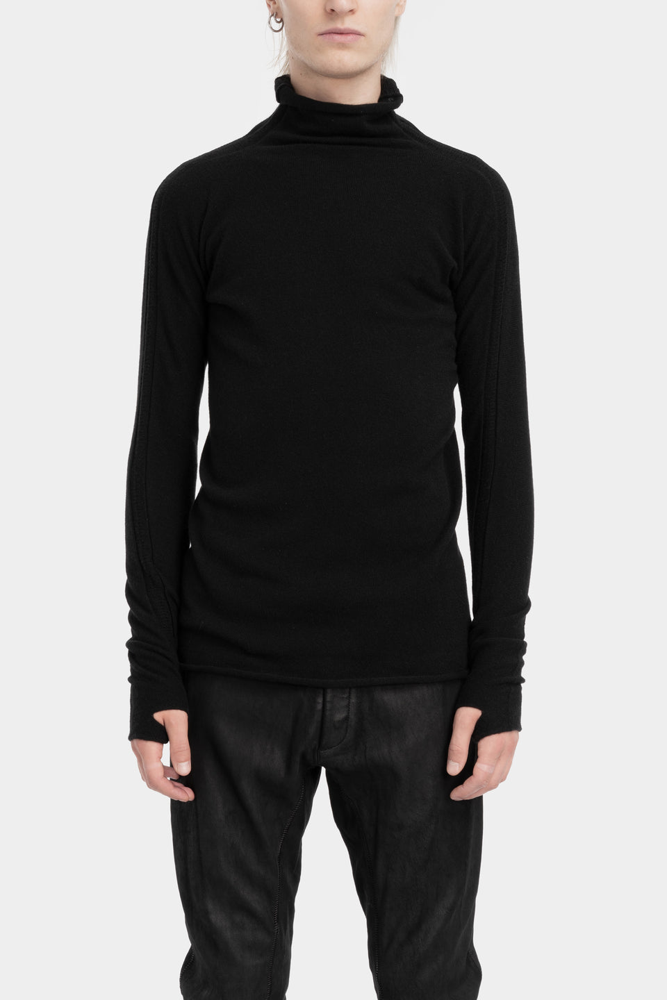 High neck cashmere pullover