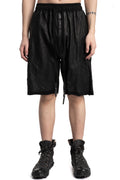 Isaac Sellam | SS26 - Fractured Lambskin Shorts, DECONTRACTE