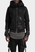 Julius_7 | AW25 - Coated cotton zip hoodie, 917CUM1